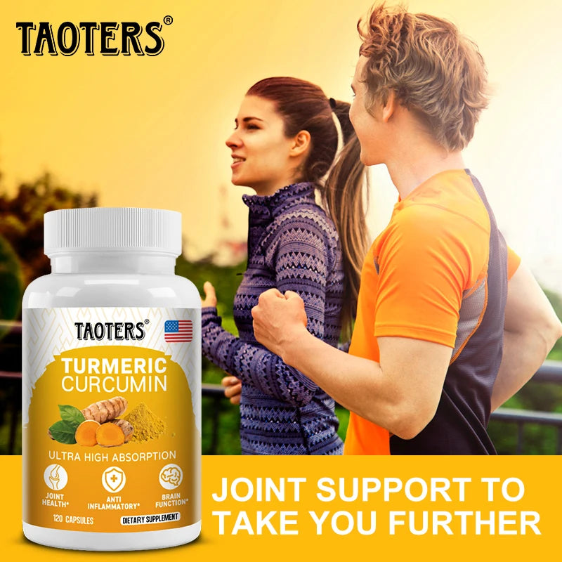 Turmeric Curcumin Capsules,Natural Joint Support,Relieve Joint Pain, Support Brain Health & Heart Health