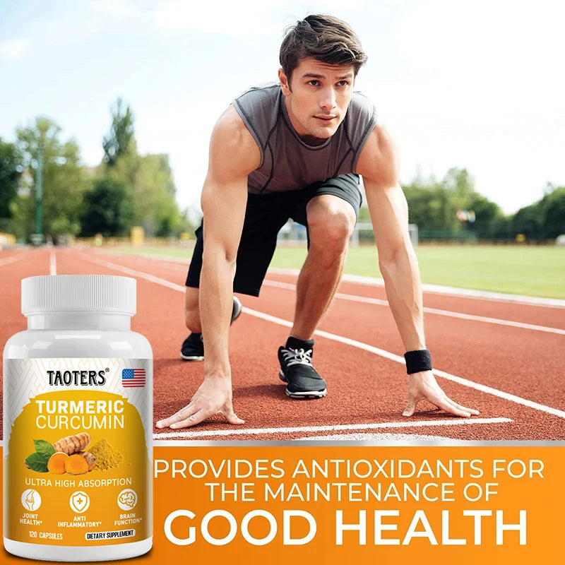 Turmeric Curcumin Capsules,Natural Joint Support,Relieve Joint Pain, Support Brain Health & Heart Health